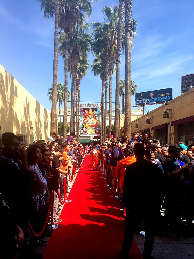 Dragon Ball Z: Resurrection F red carpet arrival in Hollywood