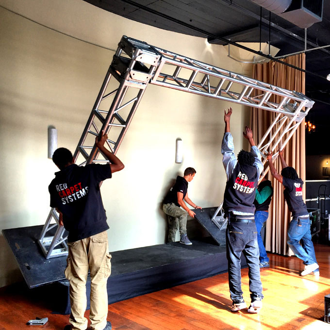 Setting up a truss frame
