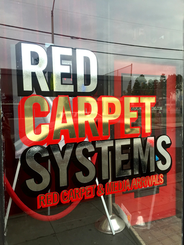 Red Carpet Systems Showroom: window