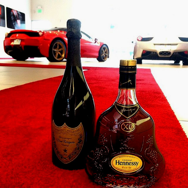 Dom Perignon, Hennessy and Ferrari