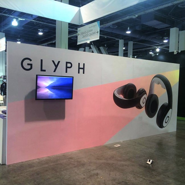 Display wall for Glyph at CES, Las Vegas