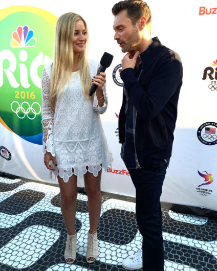 Ryan Seacrest - NBC Olympics step and repeat backdrop