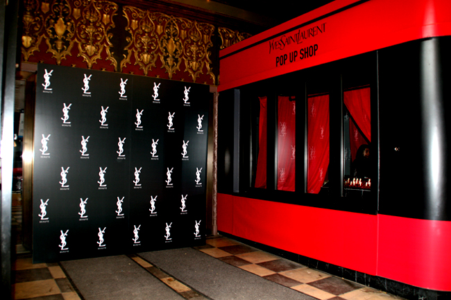 YSL step and repeat backdrop