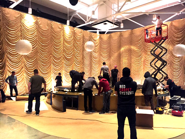 Vanity Fair Oscar Party Gold Carpet Installation