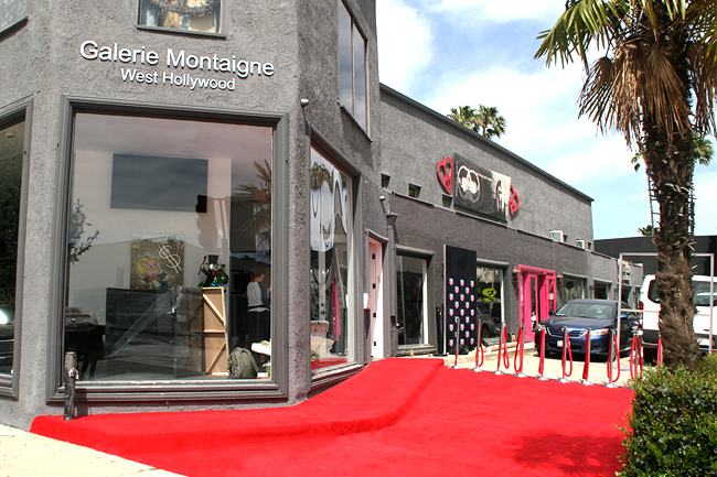Red carpet setup for Art Show opening