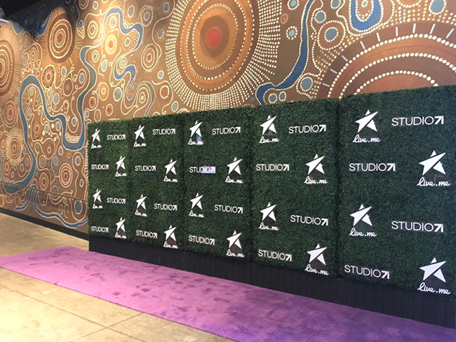 Privacy Green Hedges Step and Repeat Banner