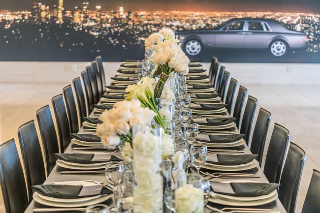 Table Setting for Rolls-Royce