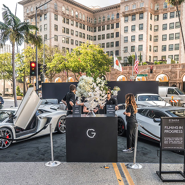 Concours d'Elegance Rodeo Drive installation