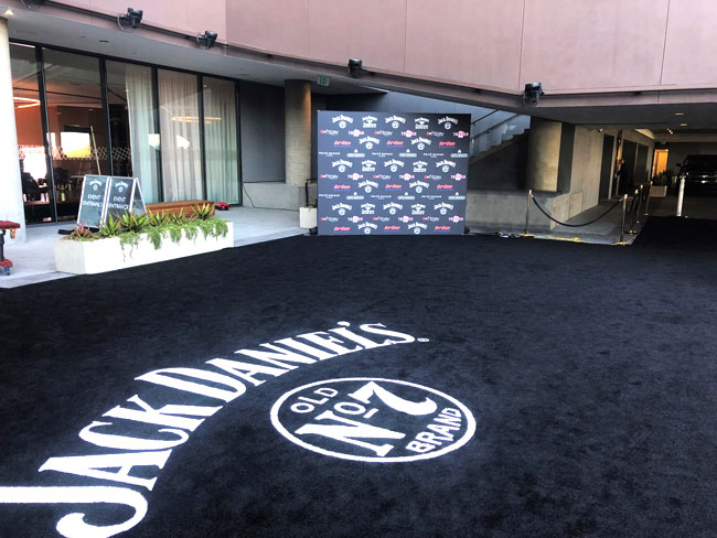 Jack Daniel's step and repeat backdrop