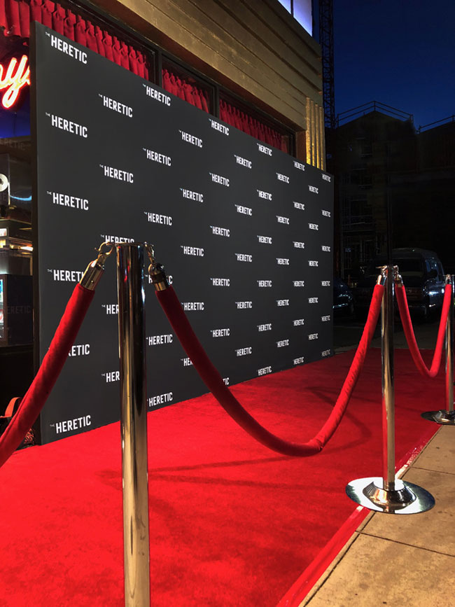 The Heretic Red Carpet Movie Premiere Installation - Red Carpet Systems