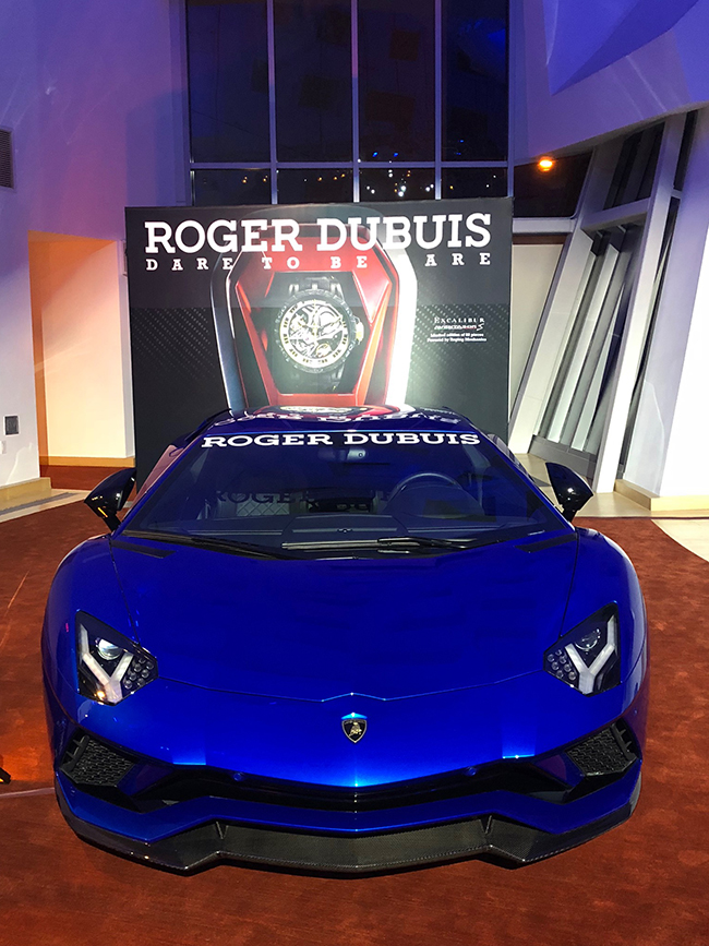 Custom printed Roger Dubuis photo backdrop 