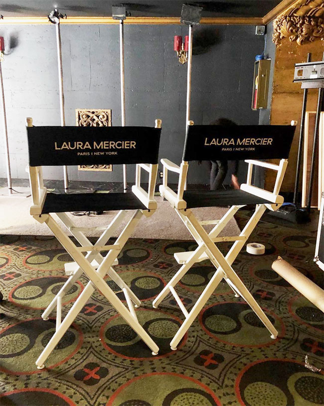 Custom Branded Directors Chairs for Laura Mercier 