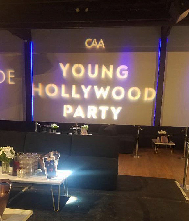 Young Hollywood Party gobo 