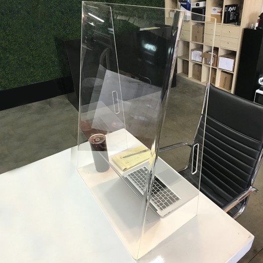 Portable social distancing shield for desk
