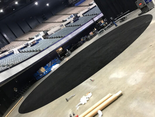 Circular Black Carpet