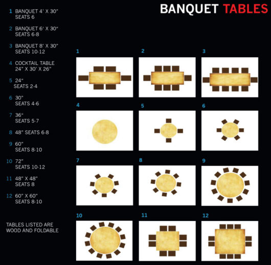 Banquet Table Rental For Los Angeles Events