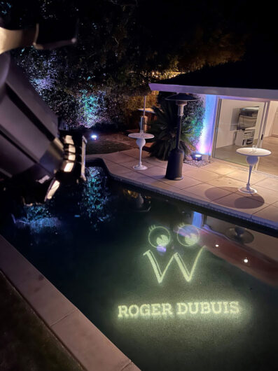 Gobo projection in pool