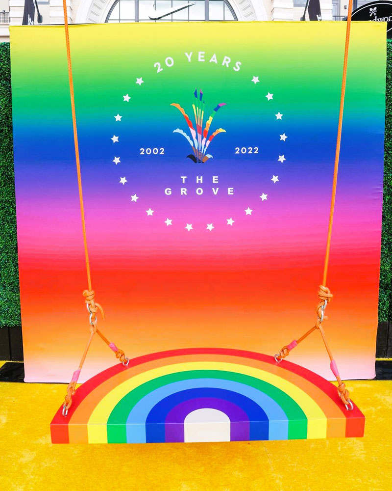 Pride swing with backdrop