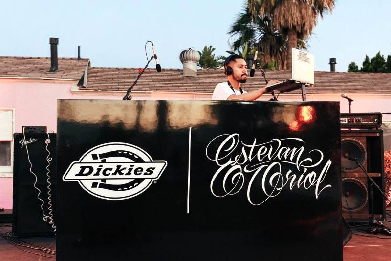 Dickies Estevan Oriol branded DJ booth