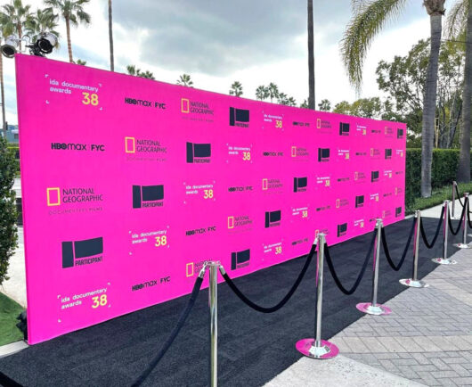 Long Pink Step and Repeat