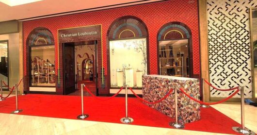 Christian Louboutin store red carpet arrival