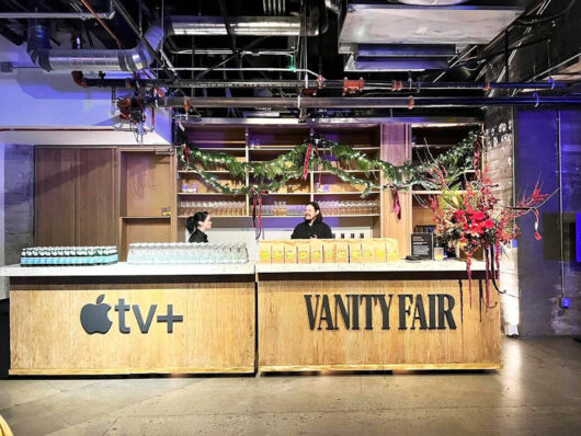 Apple TV+ and Vanity Fair's 3D die cut logos
