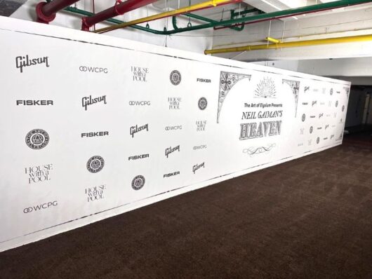 Heaven Is A Library step and repeat backdrop