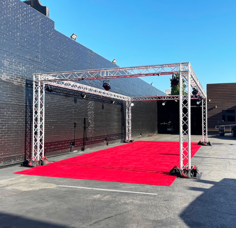 Truss with Red Carpet