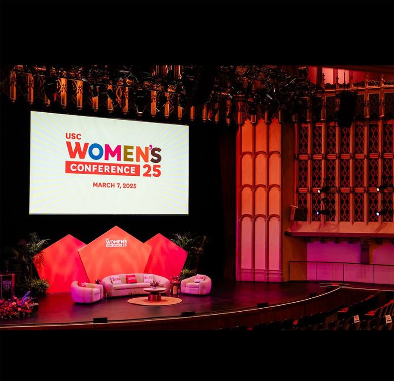 Custom Stage Backdrop for USC Women's Conference