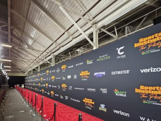 Sports Illustrated The Party Red Carpet Arrival installation