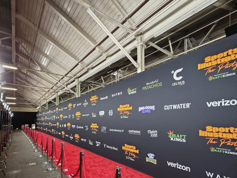 Sports Illustrated The Party Red Carpet Arrival installation