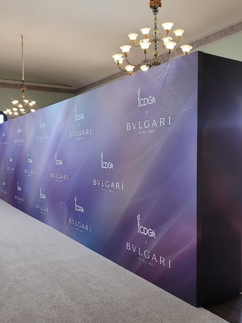 BVLGARI step and repeat backdrop