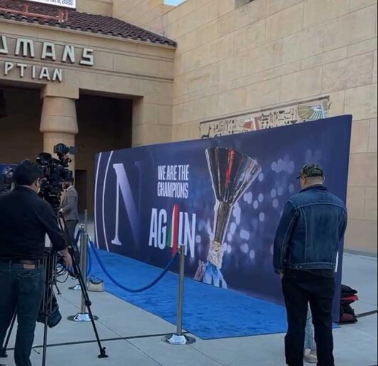 Blue Carpet Arrival Italian Soccer Documentary