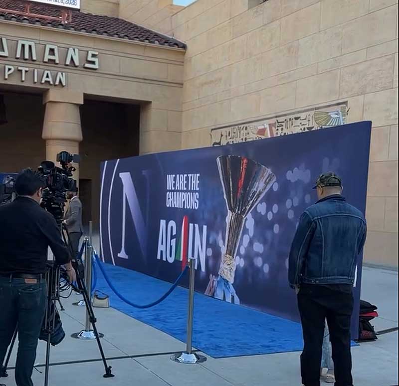 Blue Carpet Arrival Italian Soccer Documentary