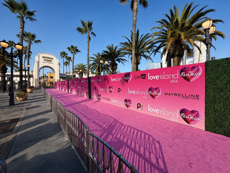 Love Island USA Season 8 Reunion Pink Carpet Arrival installation