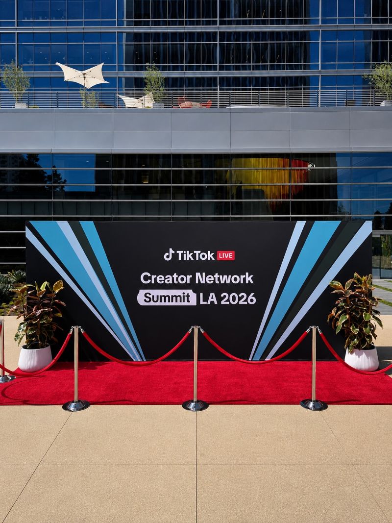 TikTok Live Creator Summit Red Carpet Backdrop