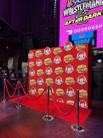 Wendy's Red Carpet Step and Repeat Backdrop at WrestleMania AfterDark