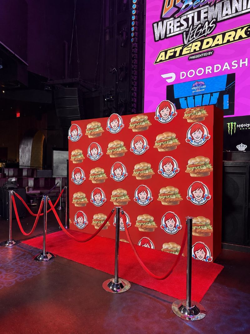 Wendy's Red Carpet Step and Repeat Backdrop at WrestleMania AfterDark